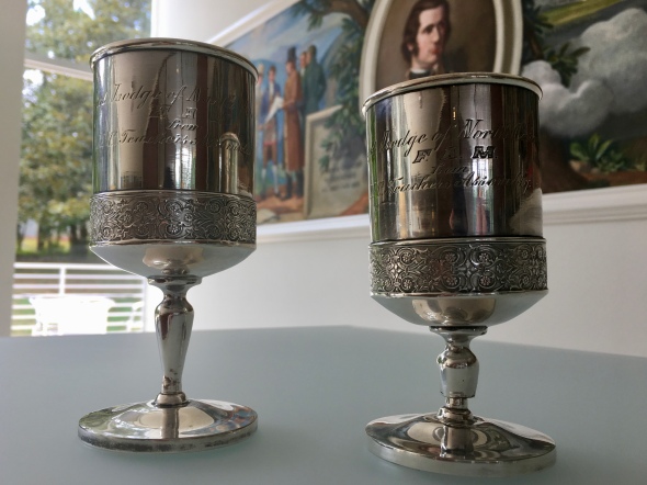 Only 2 of the original 3 cups survive and are a part of the Grand Lodge's historic artifact collection.